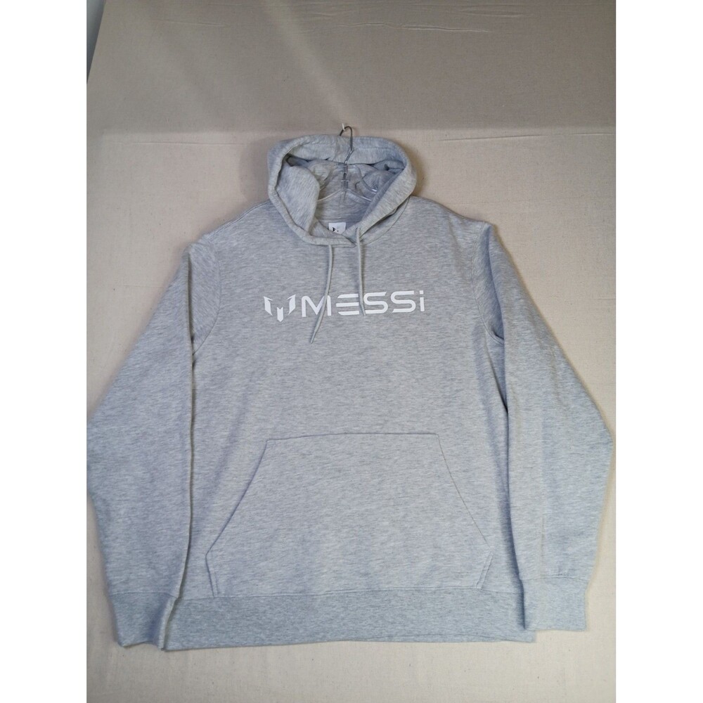 NWT Messi Brand Hoodie Large Gray Kangaroo Pocket